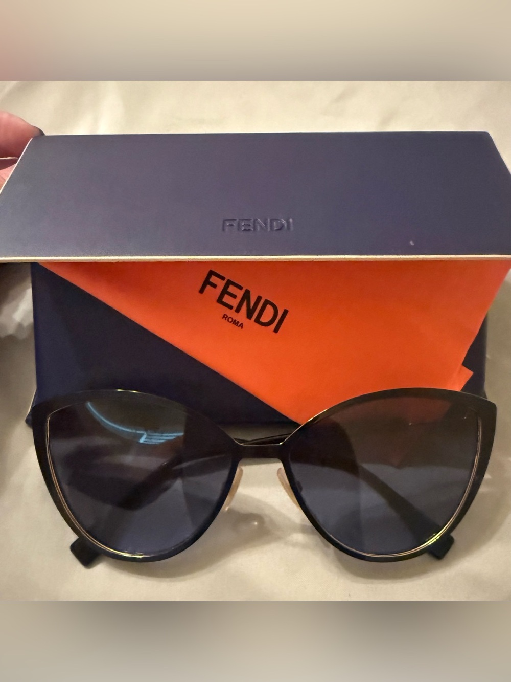 Fendi Black Cat-Eye Sunglasses